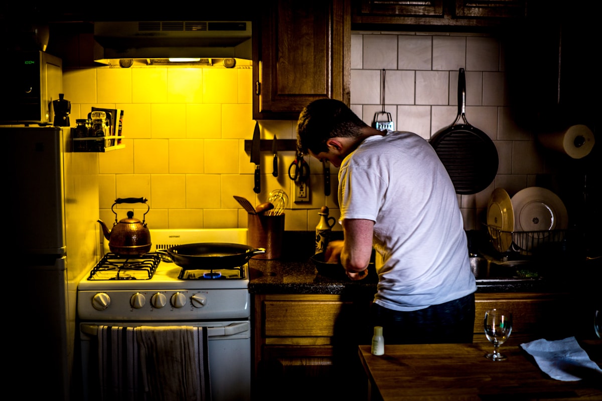 Healthy meal preparation for men